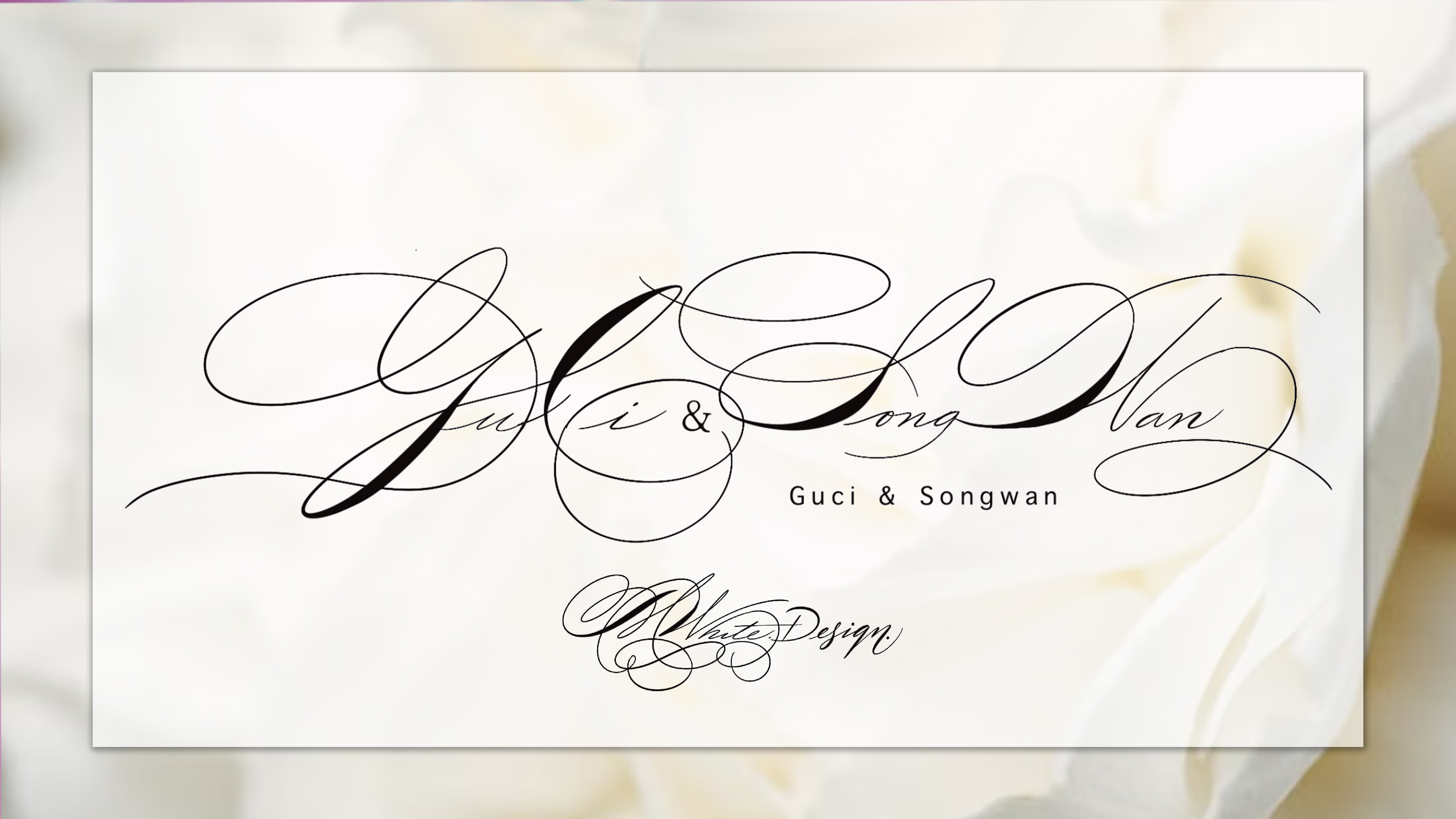 Guci and Songwan wedding calligraphy commission by Raven Hsieh