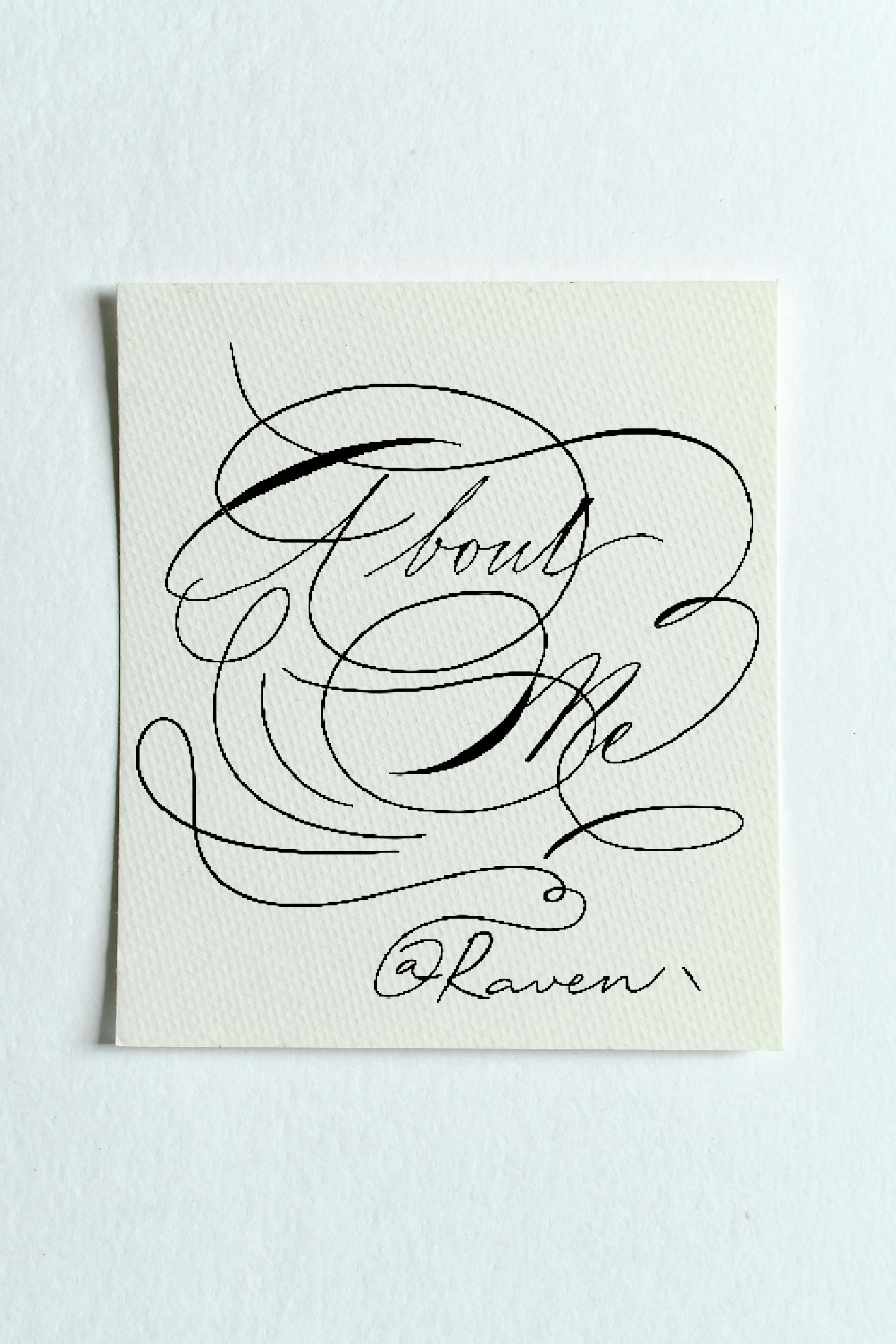 Flourished lettering study